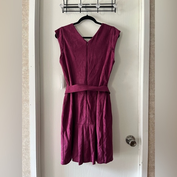 Donna Ricco Fuchsia Belted Midi Dress - Picture 6 of 12